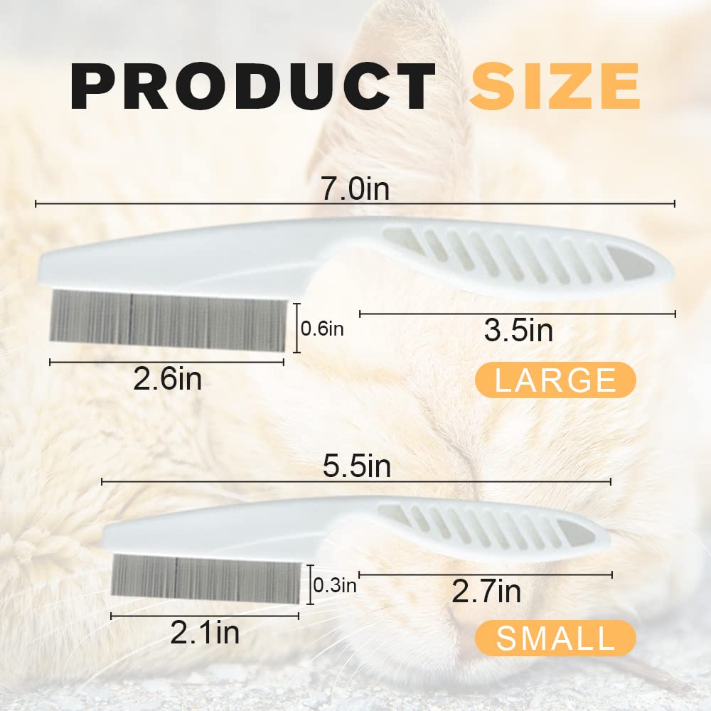 Multifunctional Pet Comb Tear Stain Removal Comb Magic Pets Grooming Comb Kit For Small Dogs Puppies Pet Grooming Brush Fine-Tooth Stainless Grooming Massage Comb