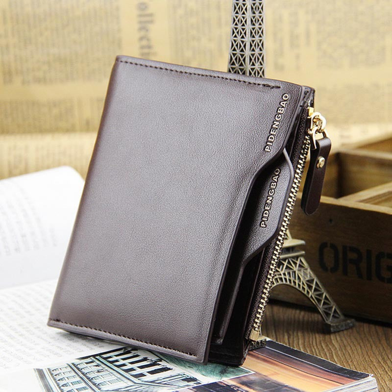 Nouveau portefeuille homme portefeuille court section transversale verticale pour homme porte-cartes permis de conduire