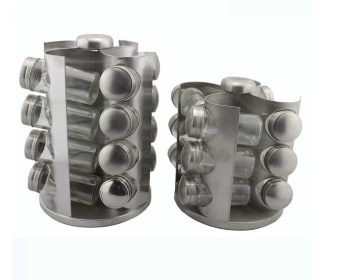 Bouteille d'assaisonnement rotative en acier inoxydable