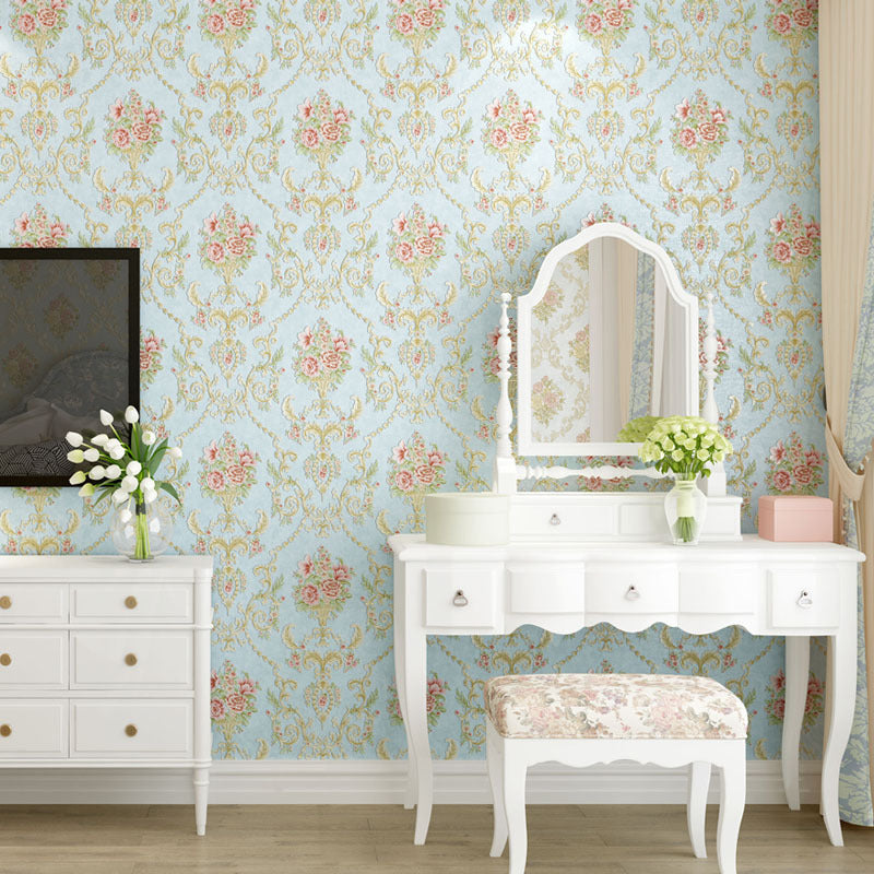 European Damascus 3D Stereo Wallpaper Bedroom Living Room TV Background Wallpaper