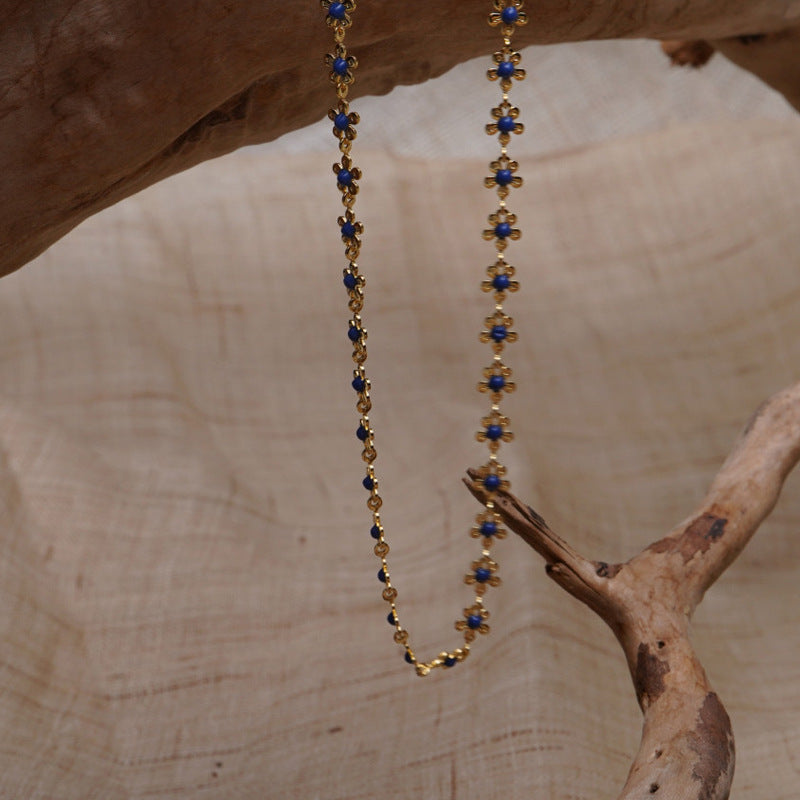 South Korea Dongdaemun Necklace Female Flower Necklace Clavicle Chain