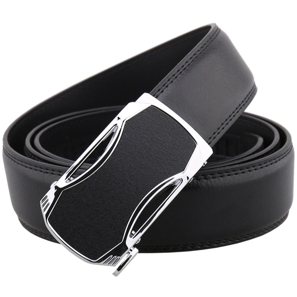 Ceinture homme en cuir avec boucle automatique