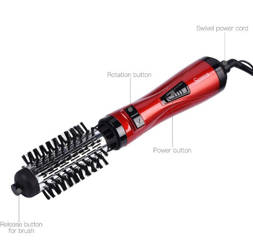 Brosse Rotative Professionnelle Sèche-Cheveux Machine 2 en 1 Multifonction Bigoudi Fer à Friser Baguette Outils de Coiffage