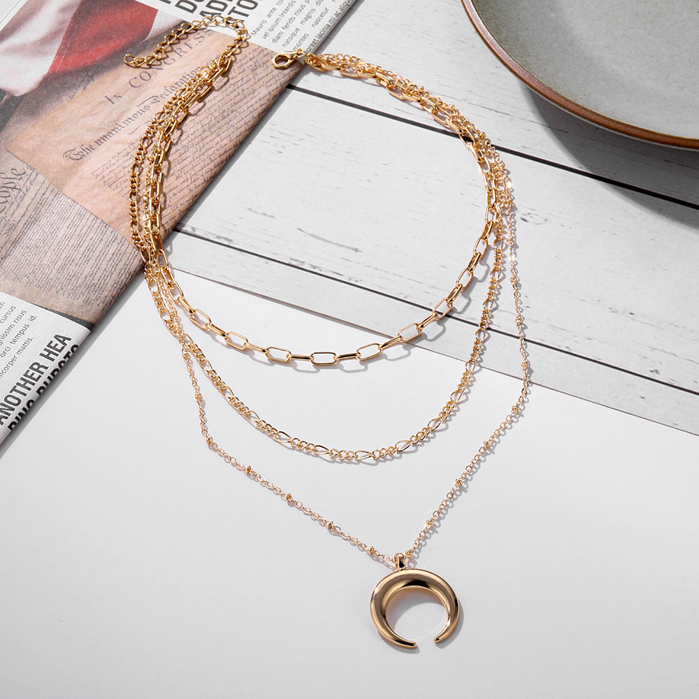 Multilayer round heads like pendant necklaces