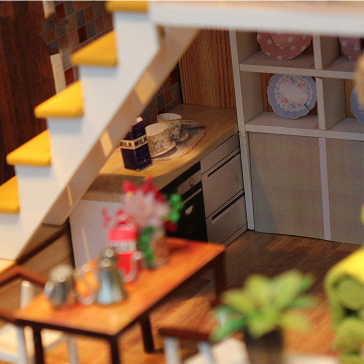 DIY hut hand-assembled model wooden doll house