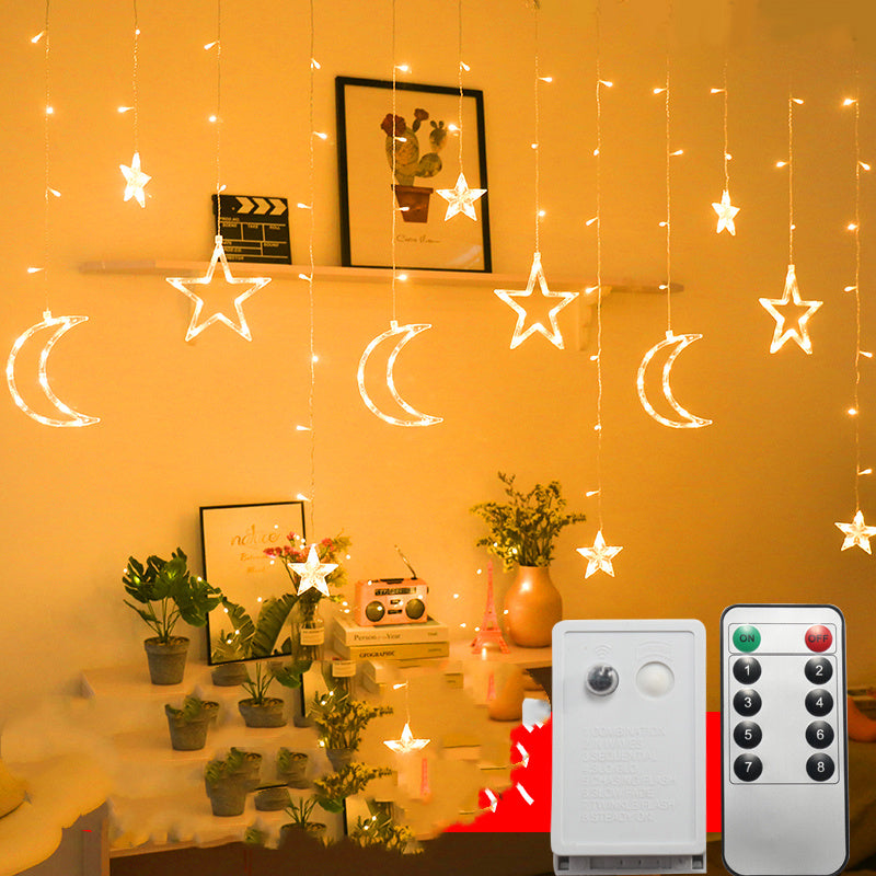 Guirlande lumineuse LED Clignotante Rideau Étoilé Créative Décorative