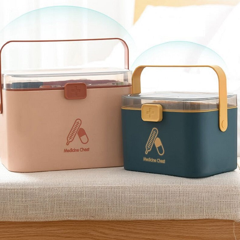 Portable Portable Double-layer First Aid Medicine Box