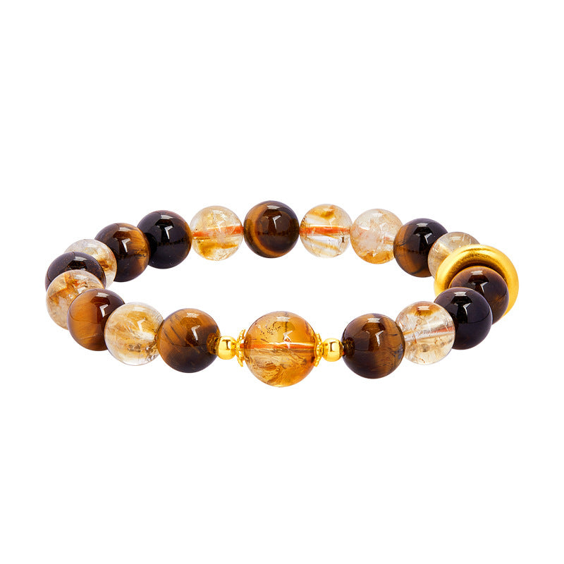 Bracelet perlé Œil de tigre pour femme