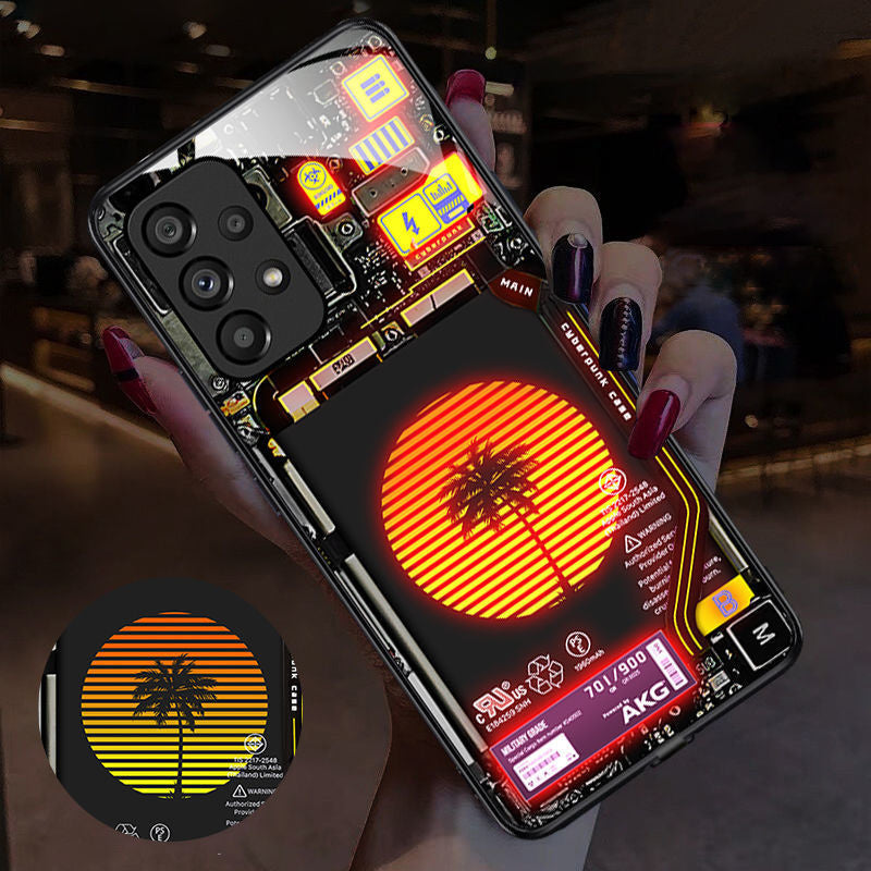 Coque de téléphone intelligente lumineuse à commande vocale