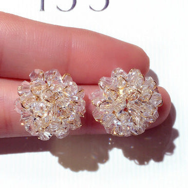 Boucles d'oreilles élégantes et sauvages en cristal pour femmes