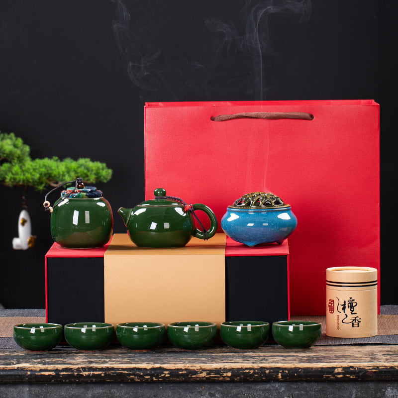 Coffret cadeau de service à thé en céramique, élégant et simple, pour la maison