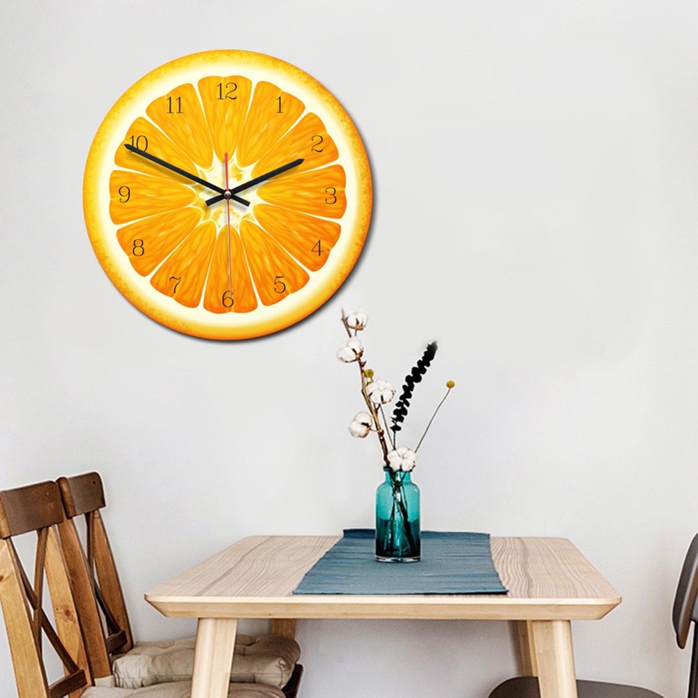 Home Printed Wooden Mute Decorative Clock
