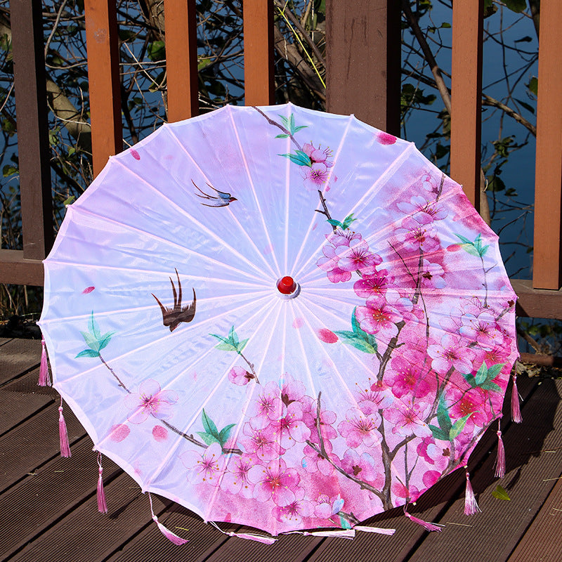 Parapluie en soie imprimée style spectacle et performance Parapluie en papier huilé