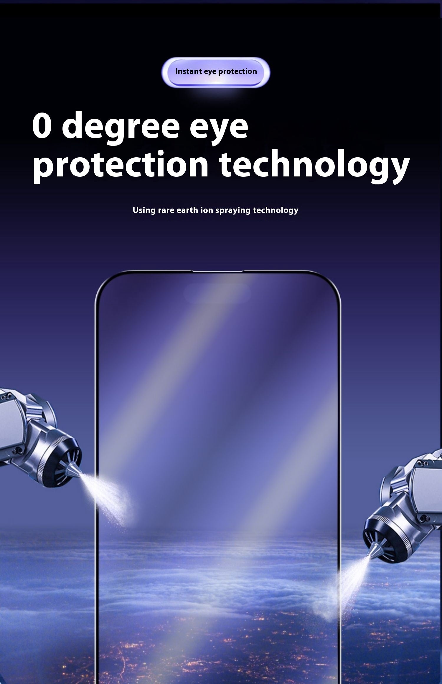 Full Cover Explosion-proof Anti-blue Light Eye Protection Tempered Film
