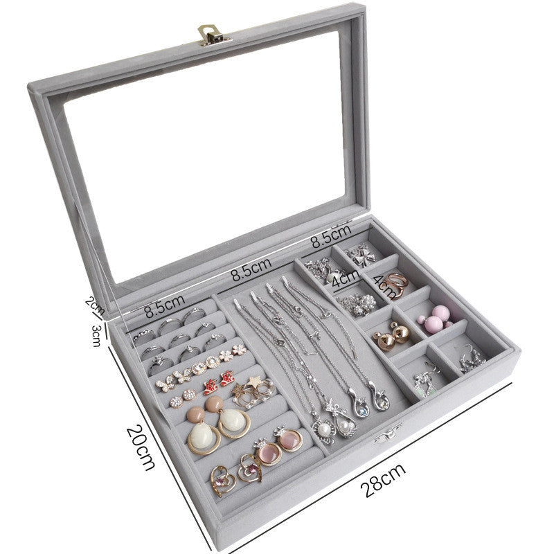 Flannel Small Capacity Jewelry Storage Box