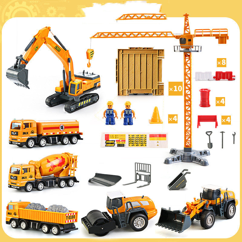Children's Construction Vehicle Toy Set Large Boy Excavator