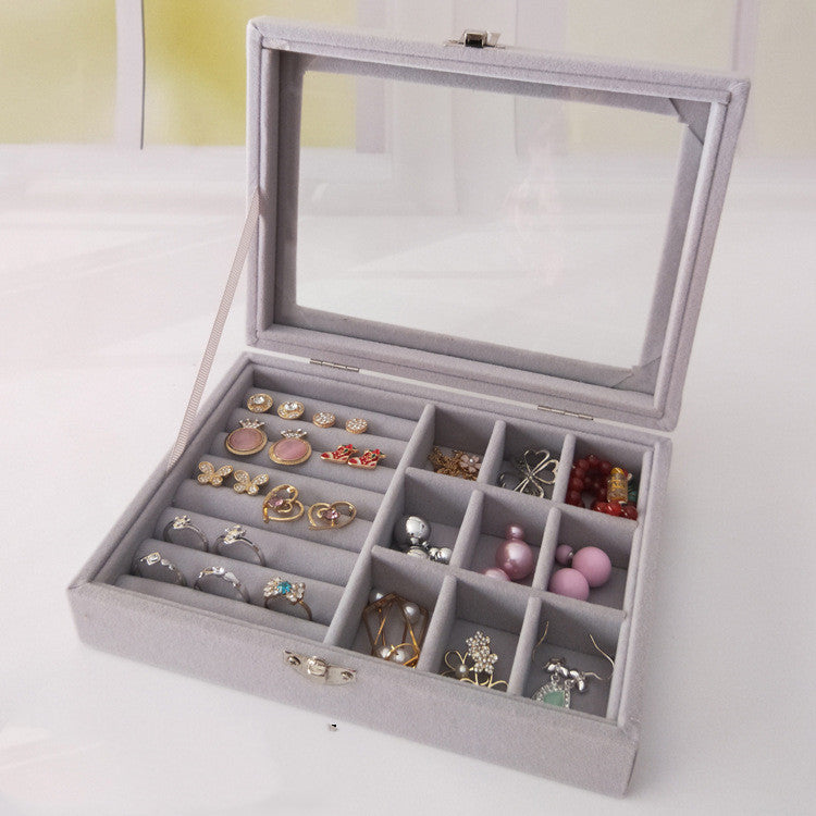 Flannel Small Capacity Jewelry Storage Box
