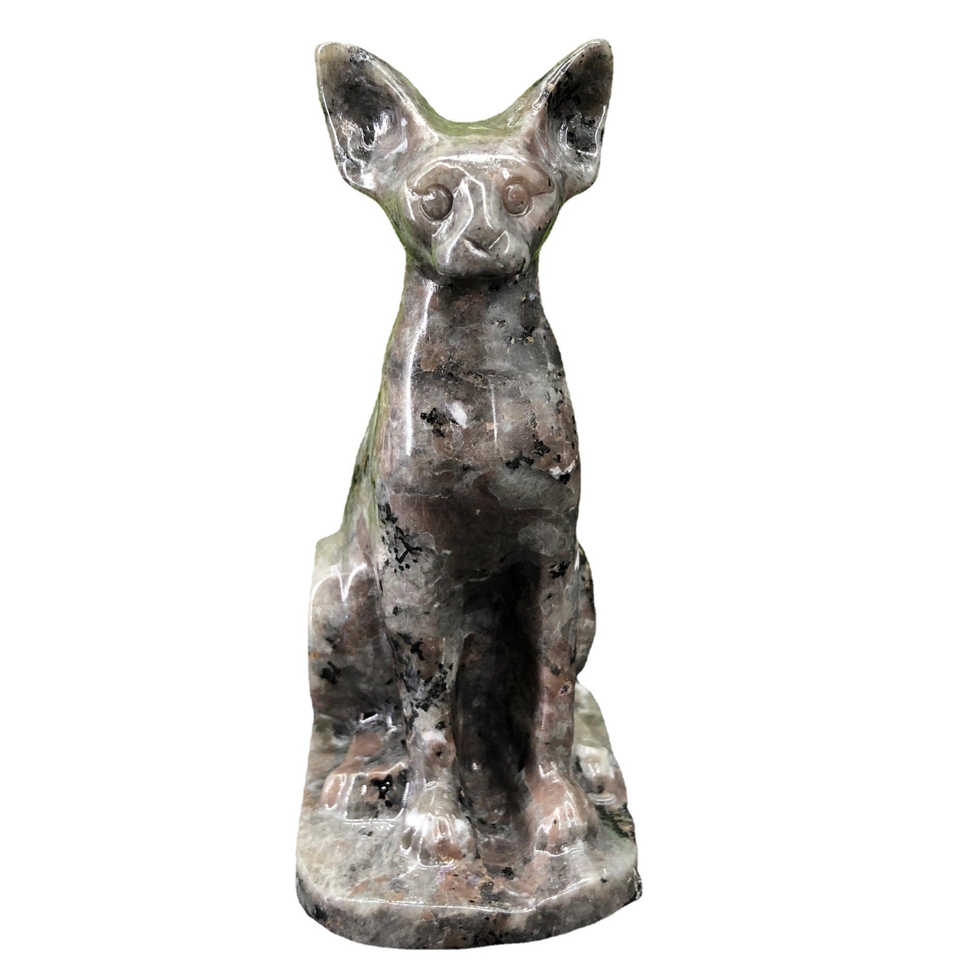 Natural Crystal Stone Carved Cat