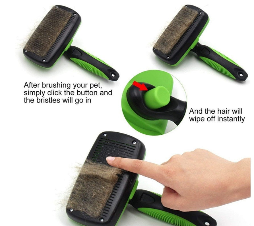 Brosse autonettoyante pour animaux de compagnie