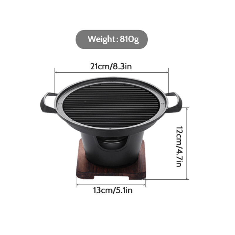 Mini barbecue, réchaud à alcool, barbecue de table sans fumée, outils de cuisson pour rôtir la viande