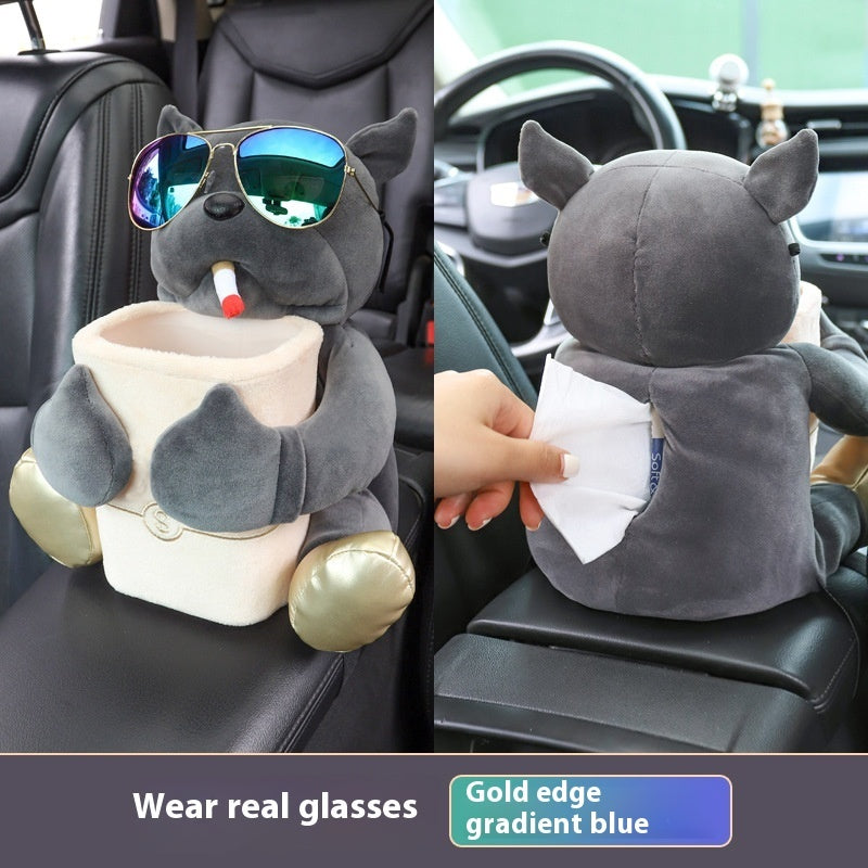 Creative Car Tissue Box Trash Can Two-in-one Cute