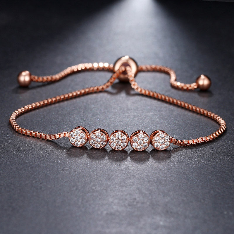 Fashion round heart zircon bracelet