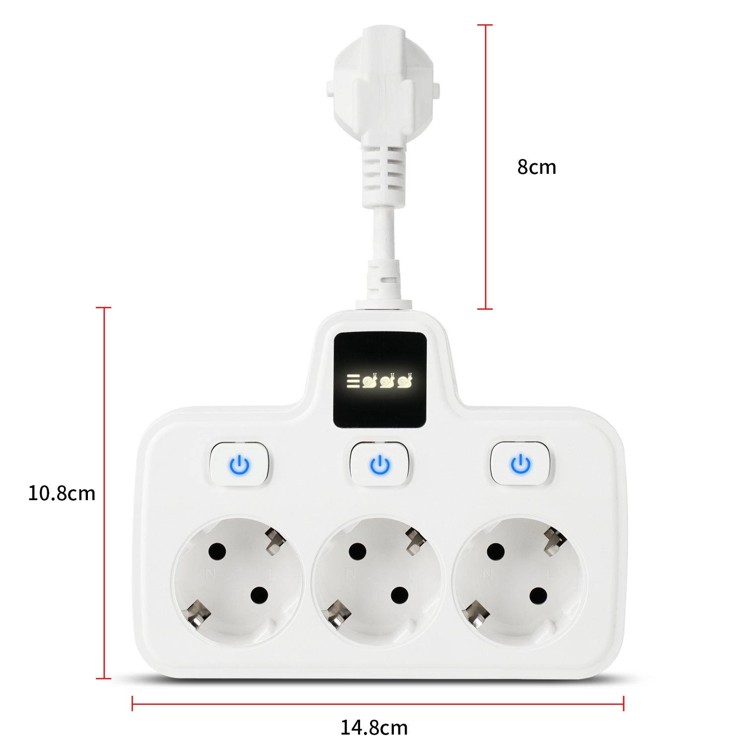 European-style Special Hole Conversion Socket 3-hole Power Strip