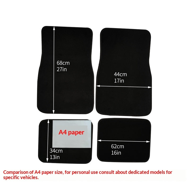 Jeu complet de tapis de sol antidérapants en velours pour voiture