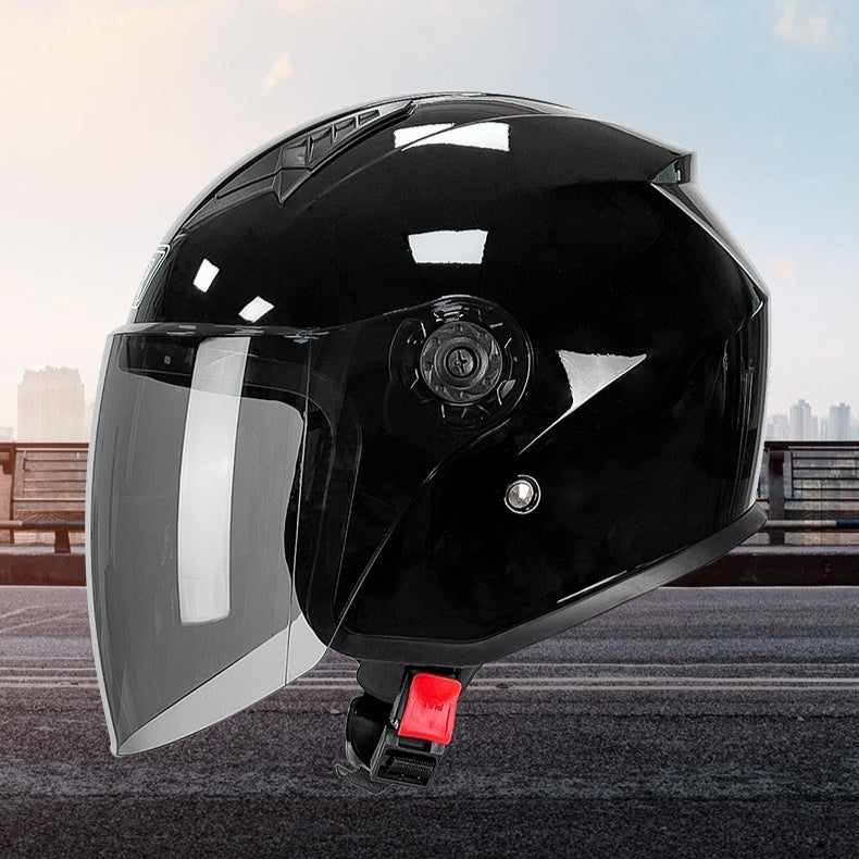 Three-quarter Helmet Electric Car Motorcycle Four Seasons Universal Riding Helmet