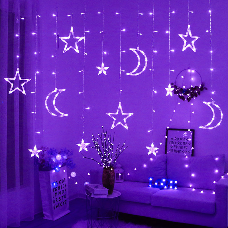 Guirlande lumineuse LED Clignotante Rideau Étoilé Créative Décorative