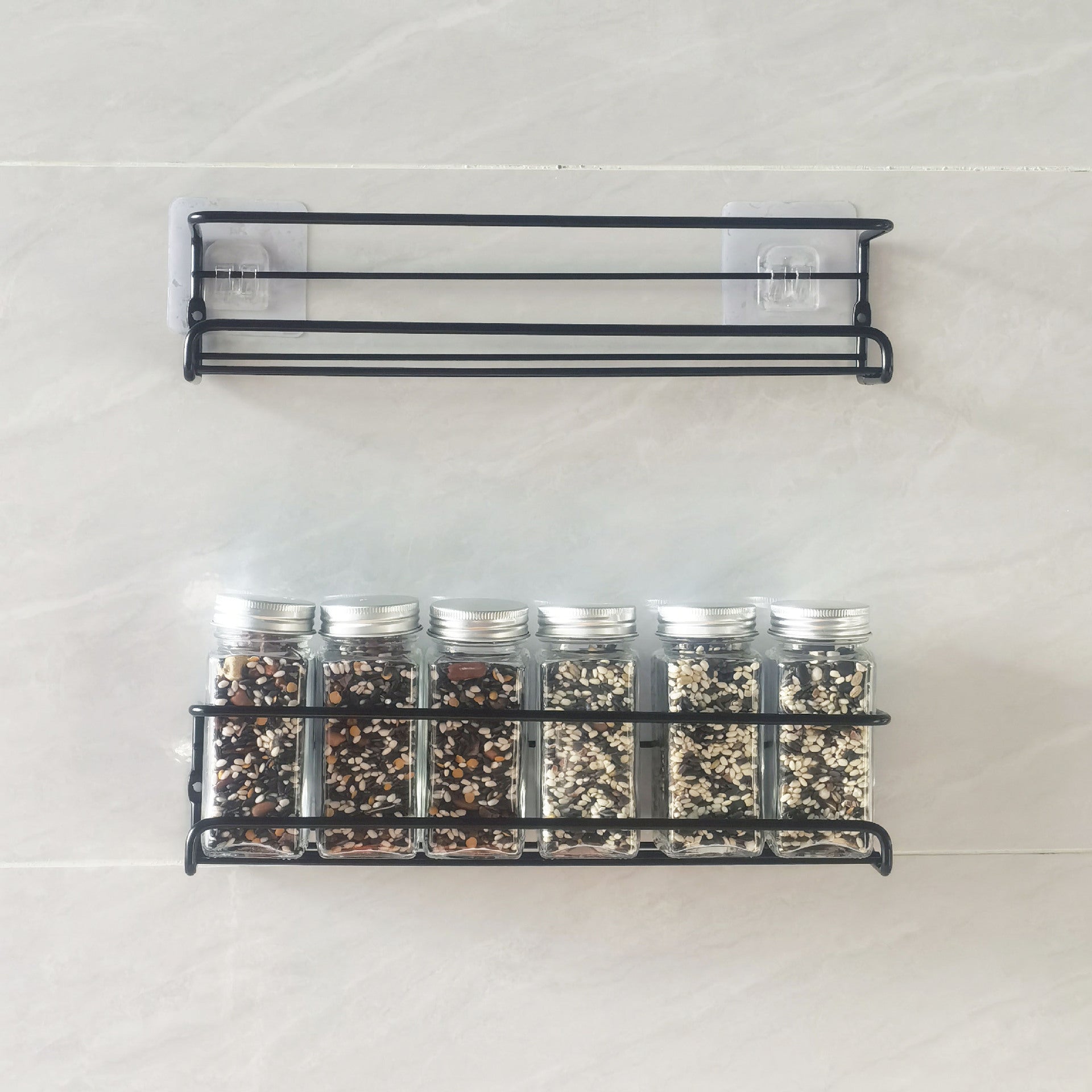 Metal Kitchen Rack Simple Wall Hanging Seasoning Rack