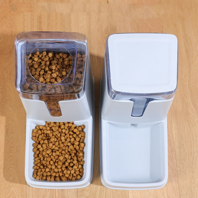 Distributeur automatique d'eau et de nourriture double gamelle pour animaux de compagnie