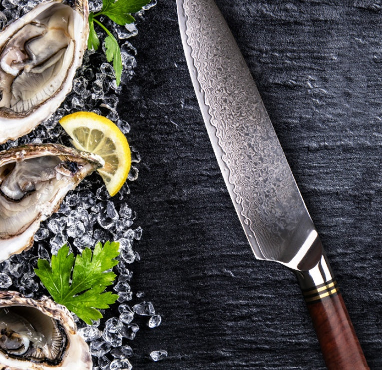 Acier de Damas Ustensiles de Cuisine Occidentale pour Couper les Légumes