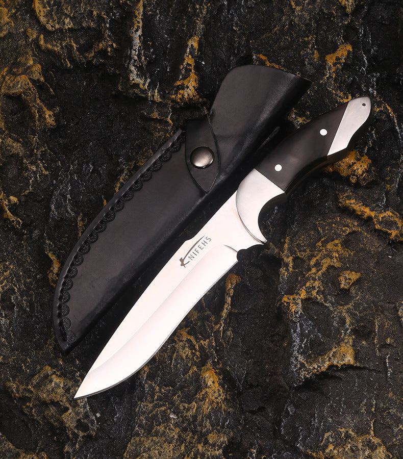 Couteau de survie d'extérieur haute dureté en acier intégré 9 Chrome