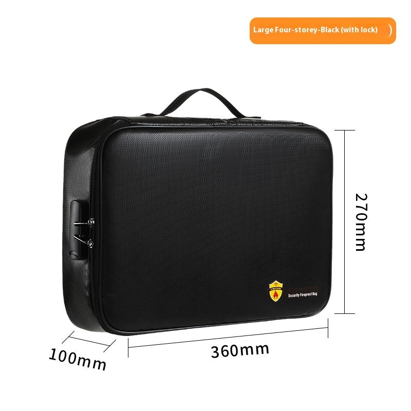 Fireproof Certificate Household Information File Bag Storage Box