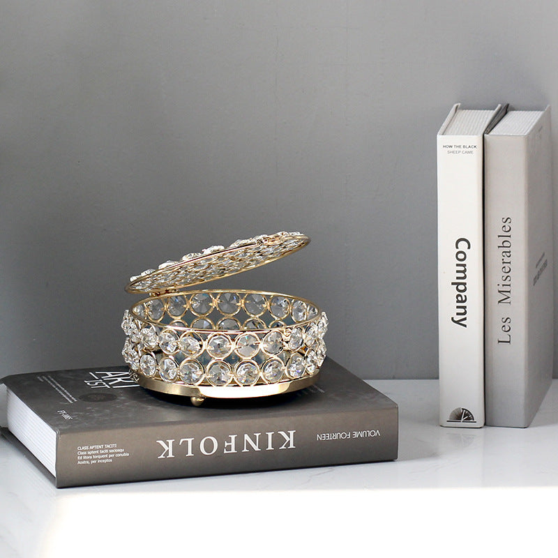 Boîte à bijoux de luxe légère en verre cristal de haute qualité, transparente et exquise