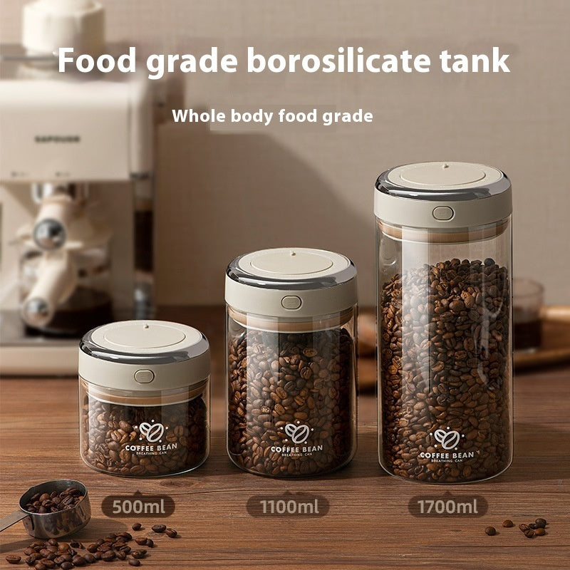 Coffee Bean Storage Jar Vacuum Sealed Tank