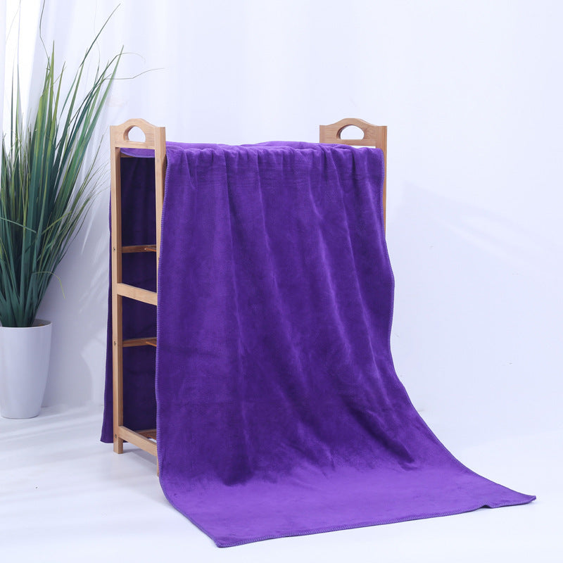 Serviette de lavage de voiture épaissie en microfibre, serviettes de bain pour salon de beauté