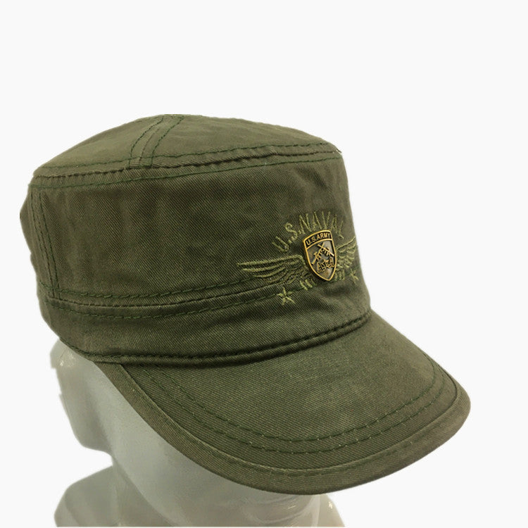 Casquette Plate de l'Armée du Front Uni, en Coton, Visière Courte, Chapeau de Zhan
