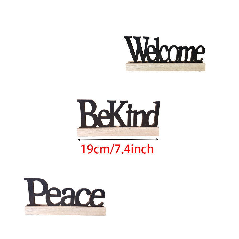 Lettres décoratives creuses en bois