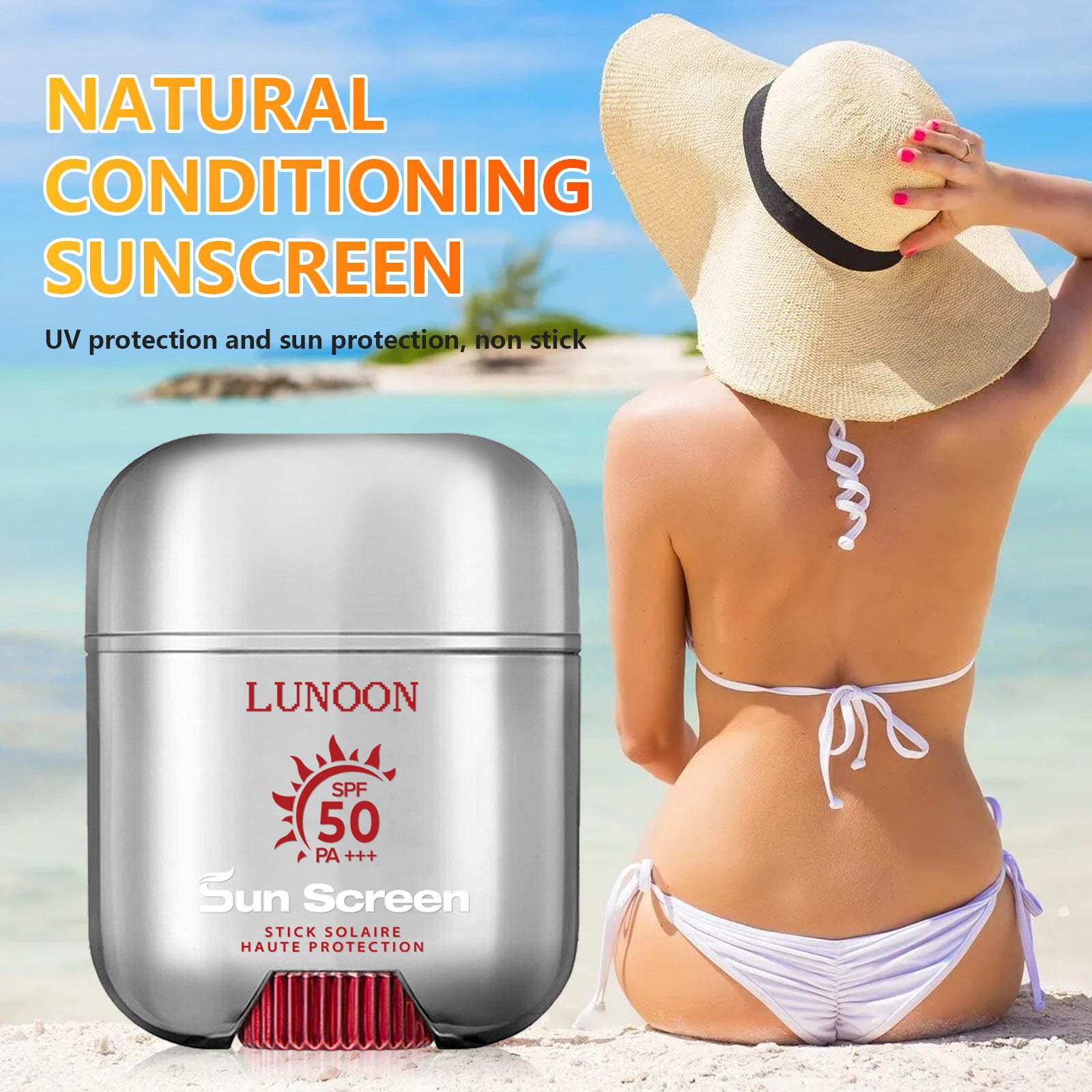 Crème Solaire Solide Réparatrice Corps Entier Spf50 Lotion Anti-lumière