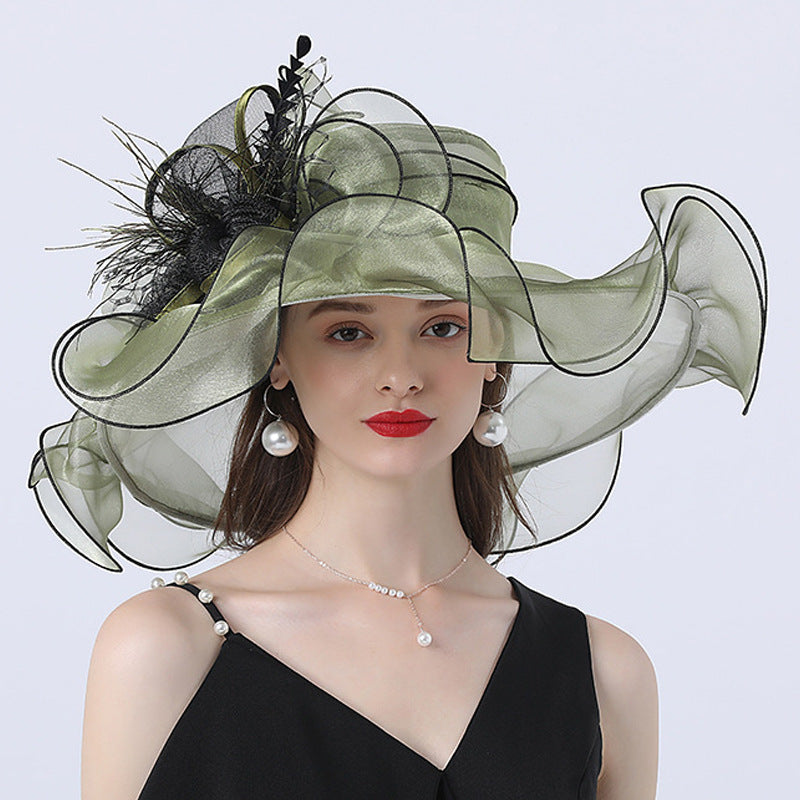 Women's Personality Big Eaves Street Shooting Flower Sun Hat