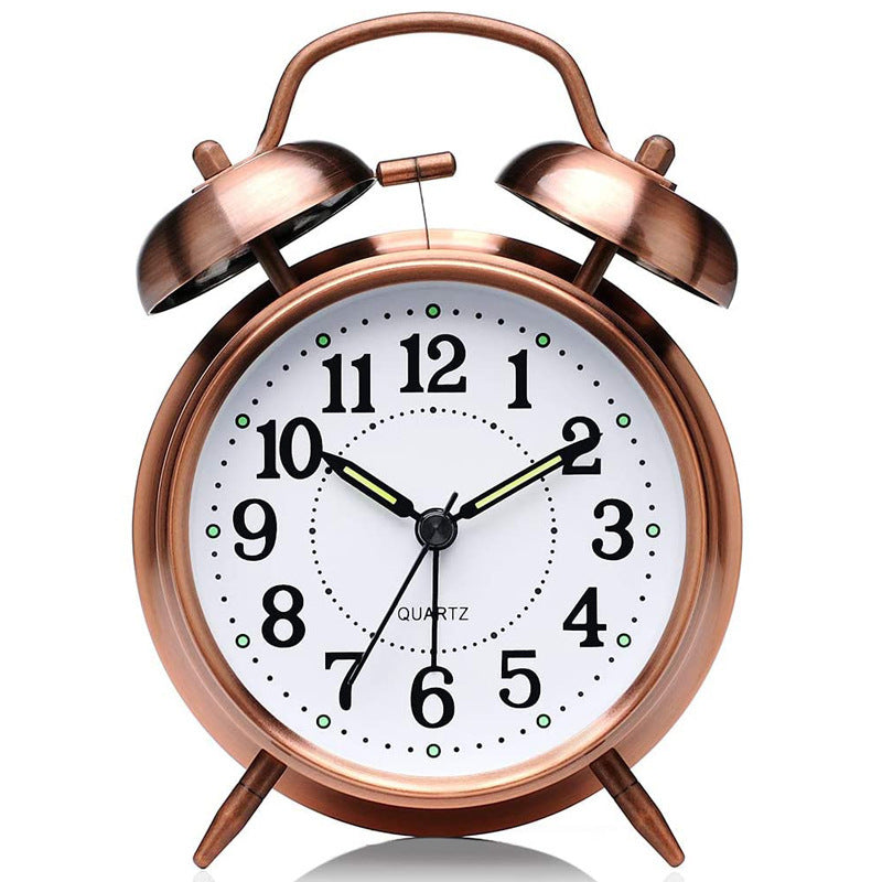Retro Double Bell Silent Running Alarm Clock