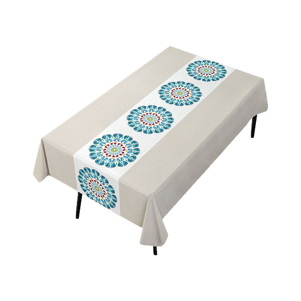 Non-slip Pvc Waterproof And Oil-proof Rectangular Coffee Table Tablecloth