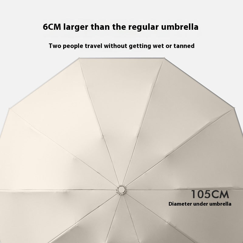 10-bone Automatic Vinyl Double-layer Reverse Umbrella