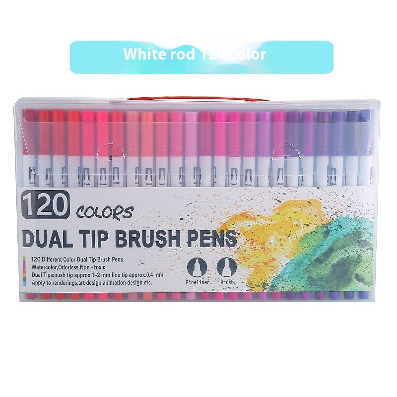 Ensemble de stylos aquarelle double-pointe Marqueurs de couleur Stylo à crochet doux pour peinture