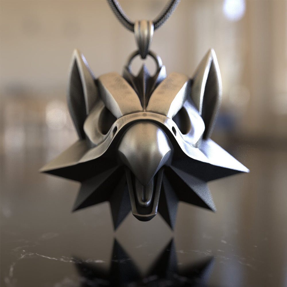 Collier pour homme avec pendentif rétro personnalisé tête d'aigle