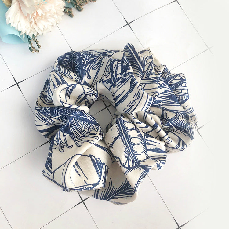 INS Bandeau en tissu à imprimé feuille de bambou pour femme