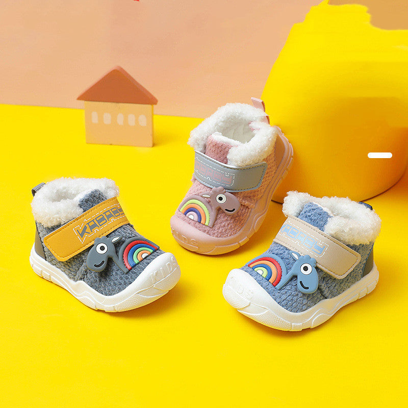 Chaussons chauds en coton pour bébé garçon