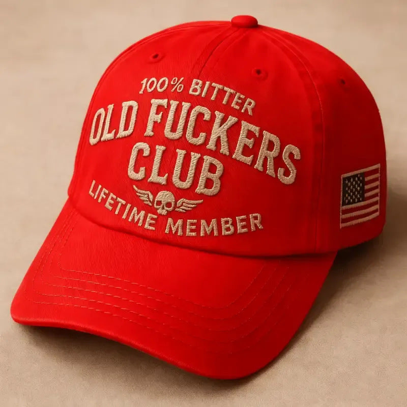 Vintage Pure Cotton Embroidered Baseball Cap From The Old Guys Club